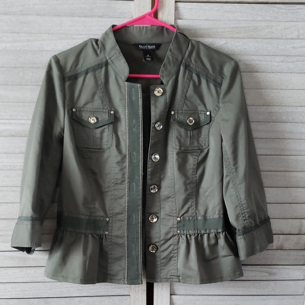 White House Black Market Olive Green Jacket